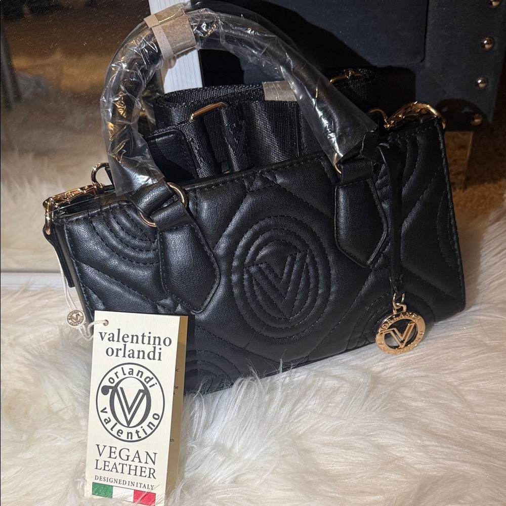 Valentino Orlando Black Quilted Handbag